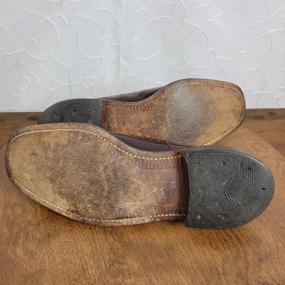 The British Isles Collection Men's Oxford Shoes SZ 10 Leather Lace Up Almond Toe - Picture 9 of 9